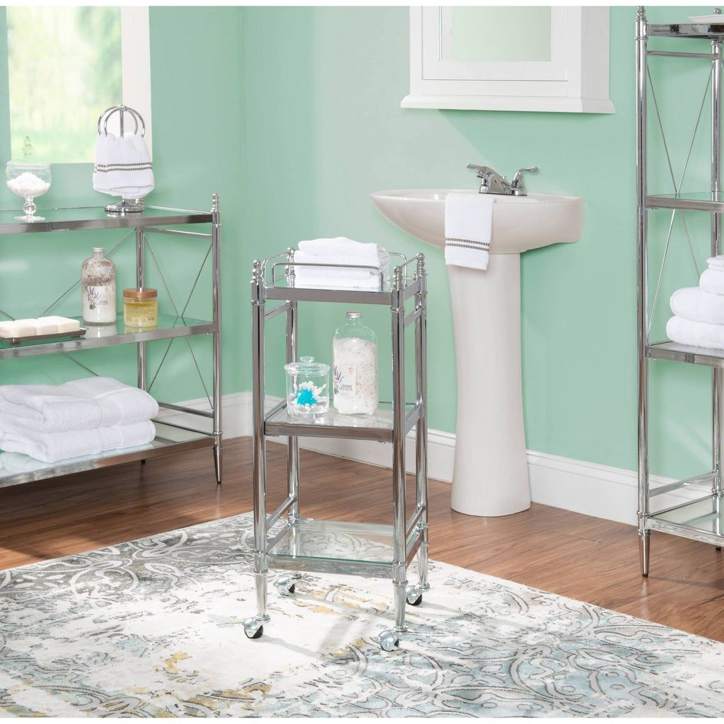 Chrome and Glass Cart I505167