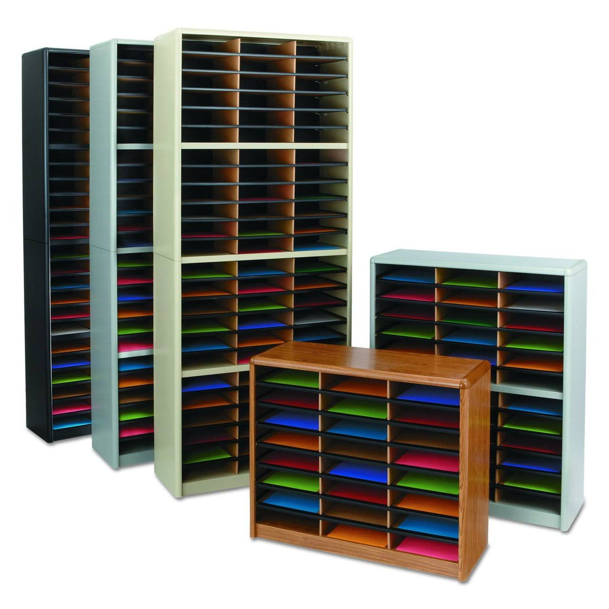 72 Compartment Black Literature Organizer Z22807