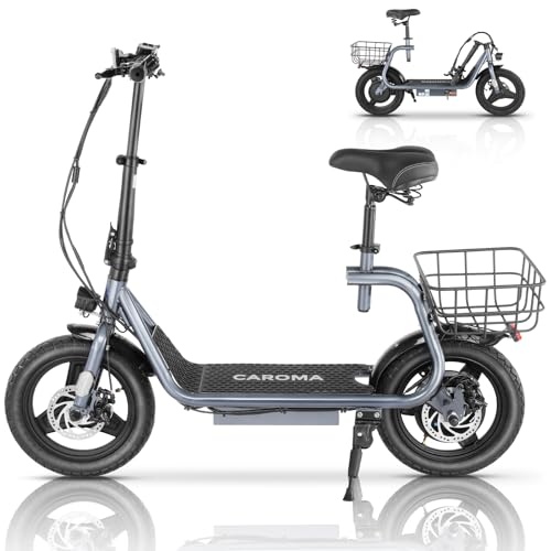 Electric Scooter with Seat, 14" Fat Tire, Foldable X1156