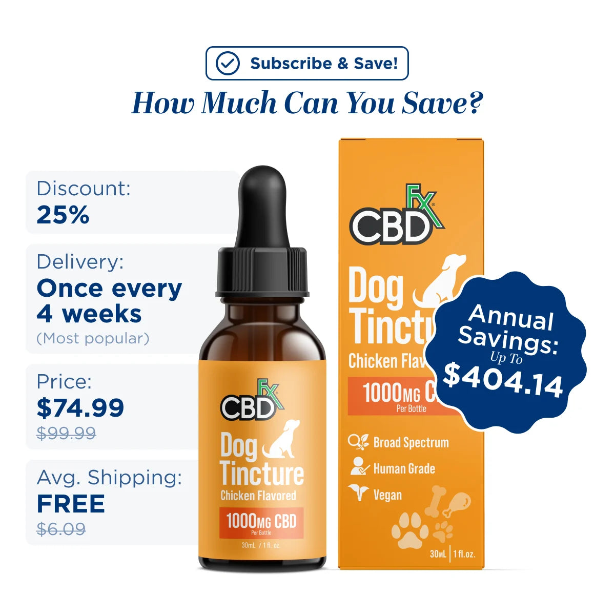 Chicken Flavored CBD Oil For Dogs Q730