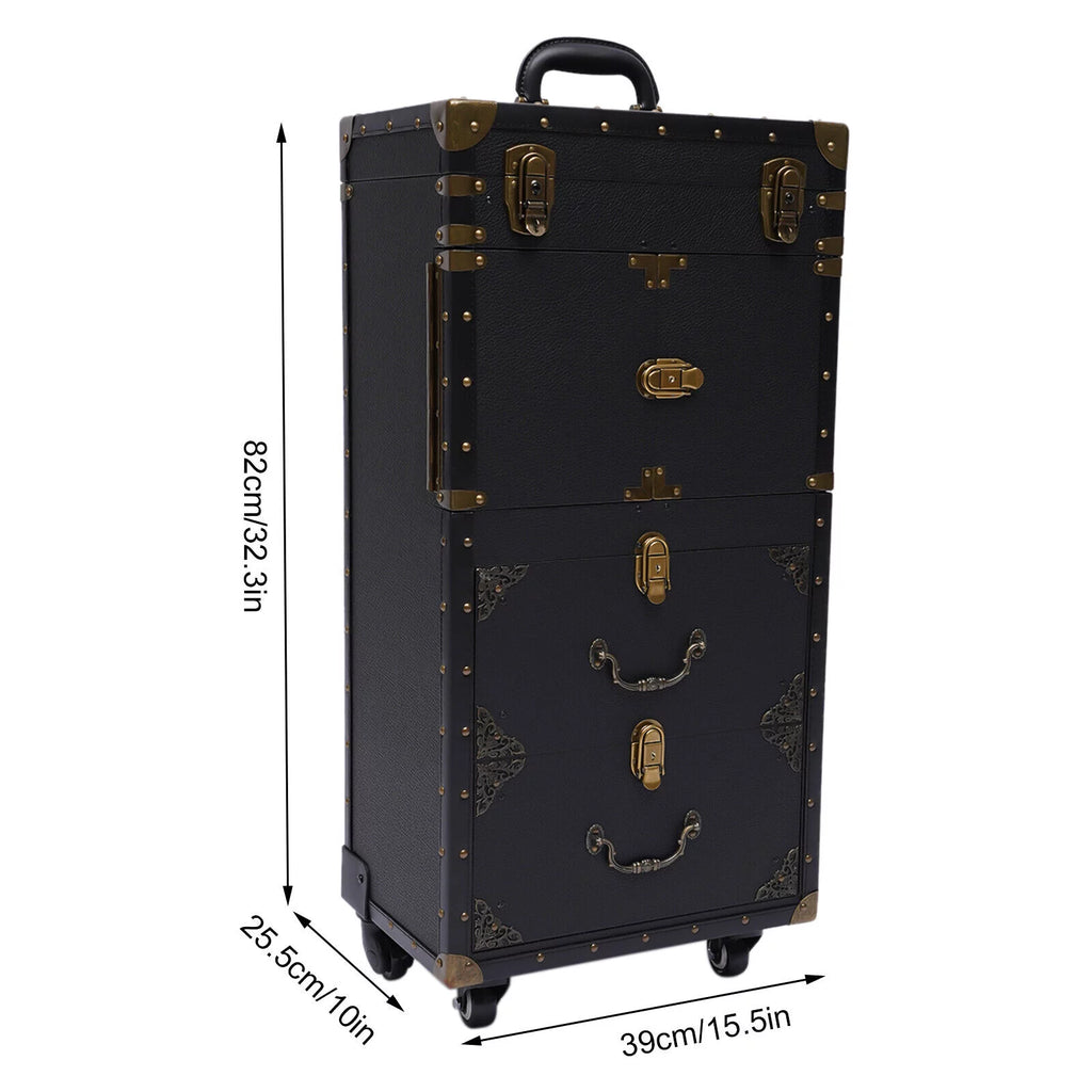 Portable Rolling Makeup Train Case Cosmetic Organizer P48635