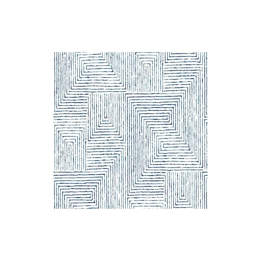 Indigo Geometric Wallpaper F968