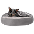 Faux Fur Hooded Donut Bed Q939