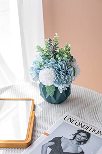 Blue Hydrangeas Artificial Flower in Vase V15159