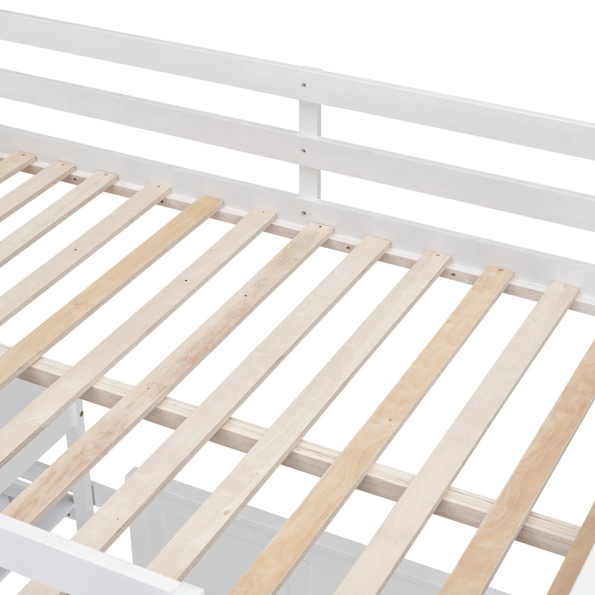 Full Over Full Bunk Bed with Desk, White F860913