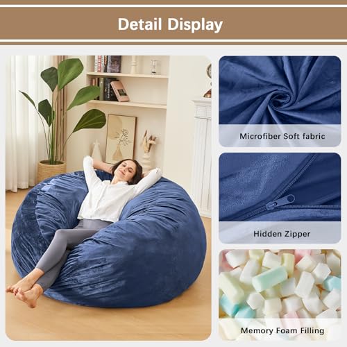 3 Feet Grey Micro Fiber Bean Bag Chair R343432