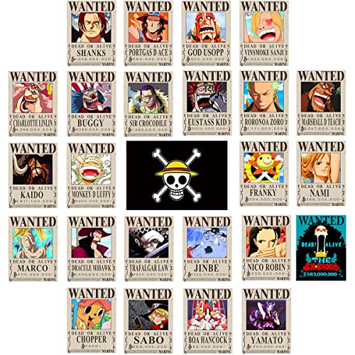 Anime Wanted Posters 25PCS 30×21cm A30162