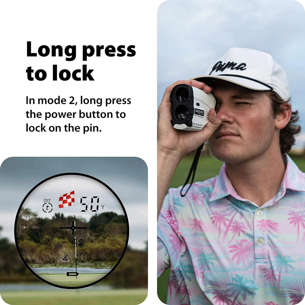 650 Yards Golf Rangefinder with Flag Lock E171917