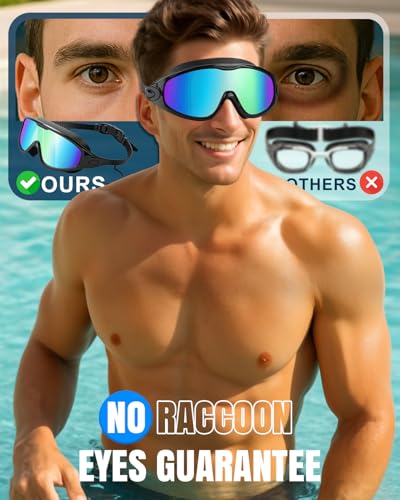 2 Pack Anti Fog UV Wide View Swim Goggles P850