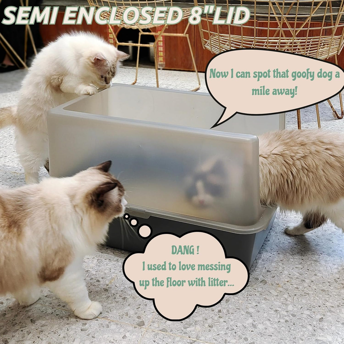 Stainless Steel Extra Large Litter Box with Lid G666239