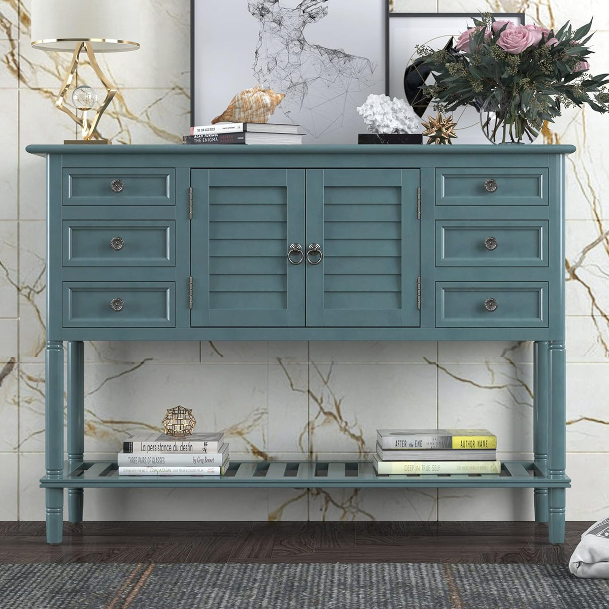 Light Green MDF Sideboard Console Table Z41308