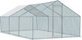 20 x 10 ft Metal Chicken Coop with Waterproof Cover F807814