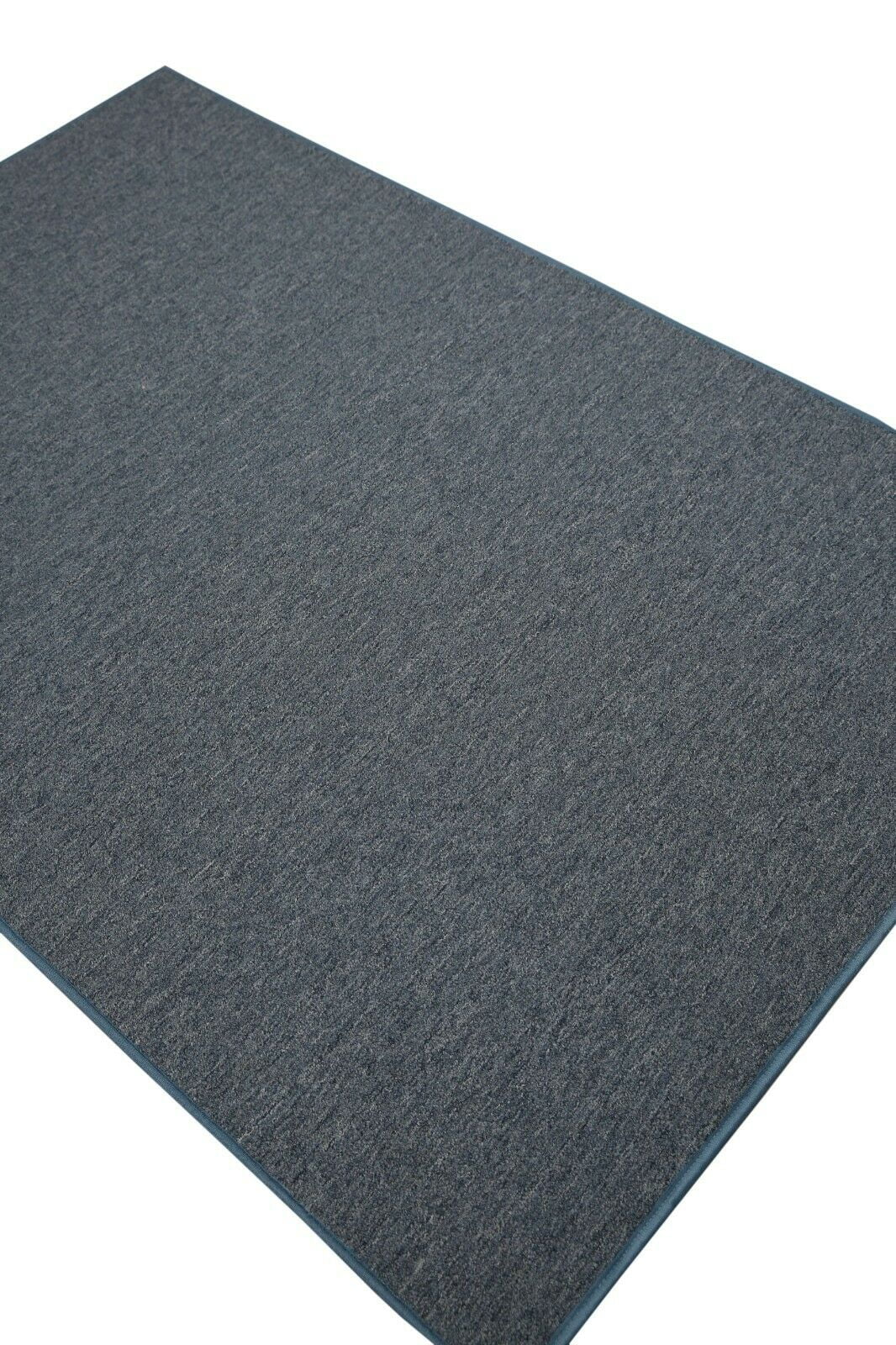 Petrol Blue Octagon Area Rug T5678