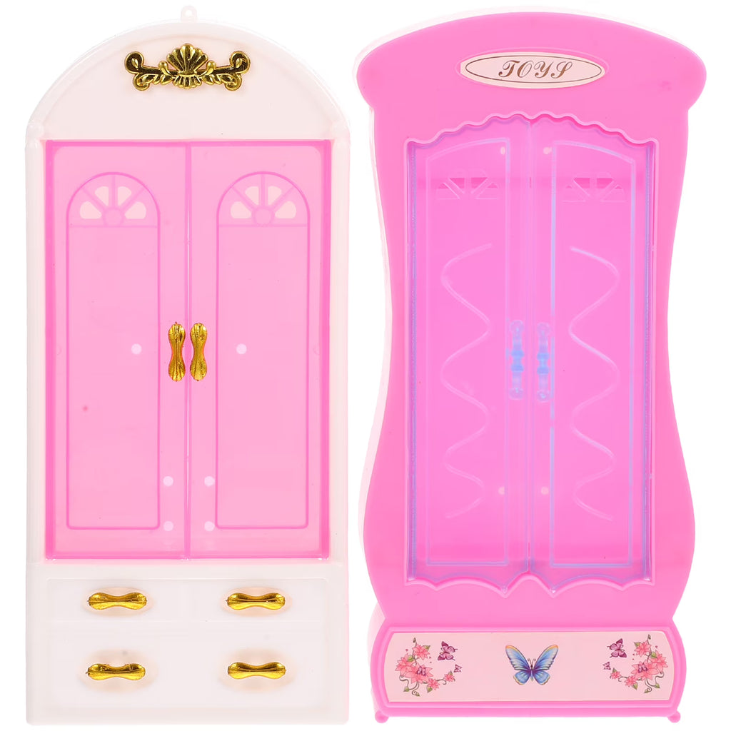 Miniature Doll Wardrobe Closet 2 Pcs K9670