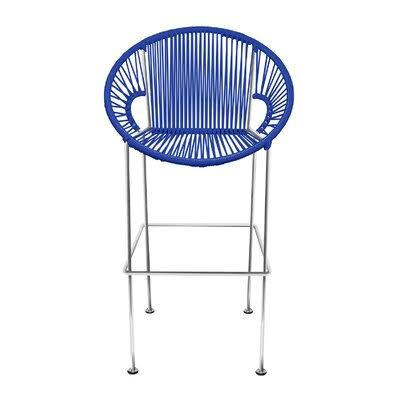Chrome Deep Blue Counter Stool X173625