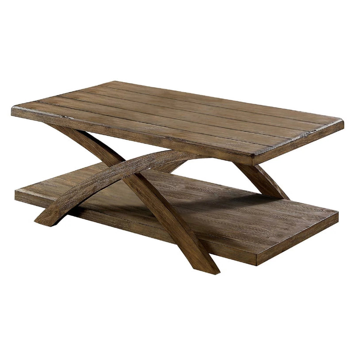 Rustic Wood 3-Piece Coffee Table Set W409