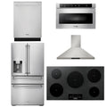 36 Induction Cooktop, Range Hood, Microwave, Refrigerator, Dishwasher D89360