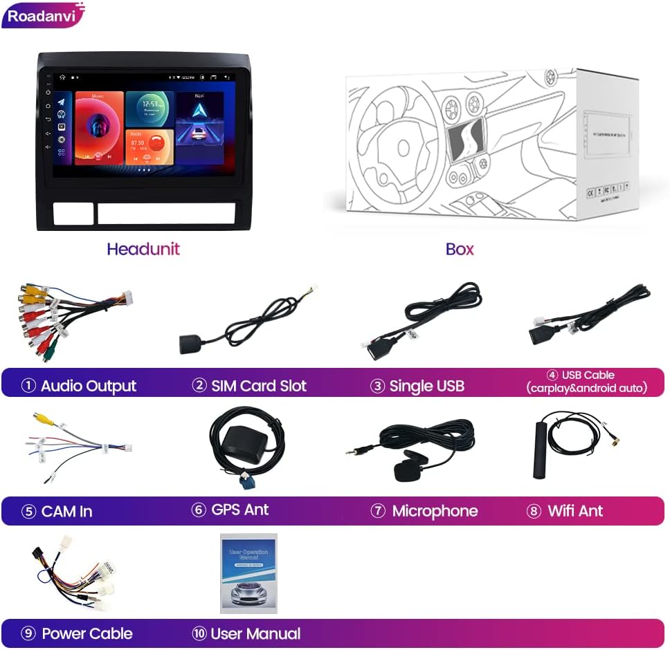Car Stereo Bluetooth Radio with 1280x720 IPS Touch Screen Q3799