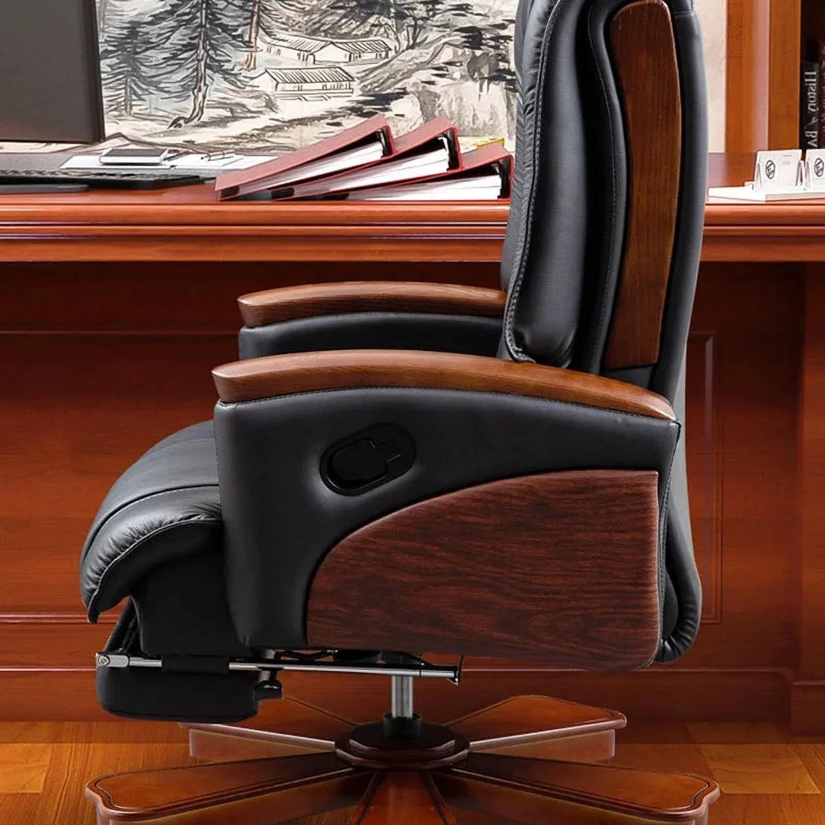 Swivel Ergonomic Leather Office Chair B336