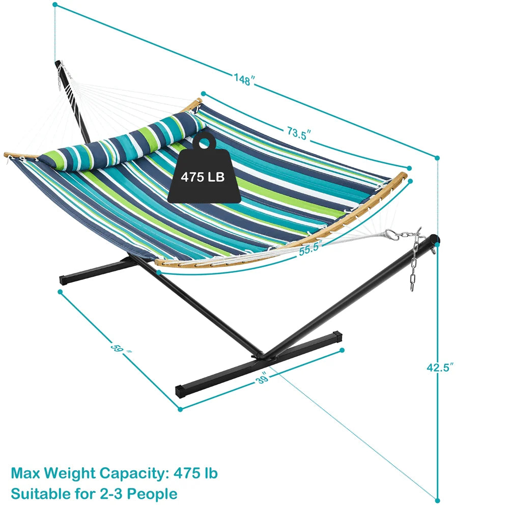 Padded Hammock with Steel Stand J8590
