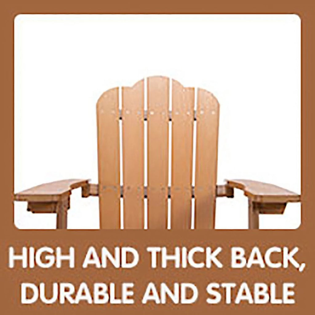 Brown Adirondack Chair with Cup Holder R13411
