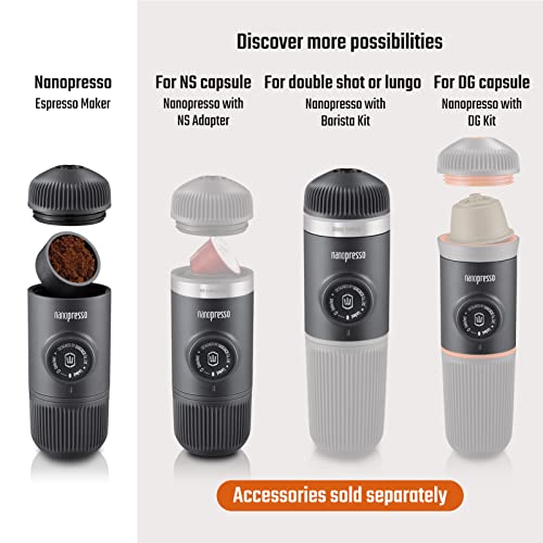 Portable Espresso Maker, 18 Bar Pressure, Manually Operated A575016