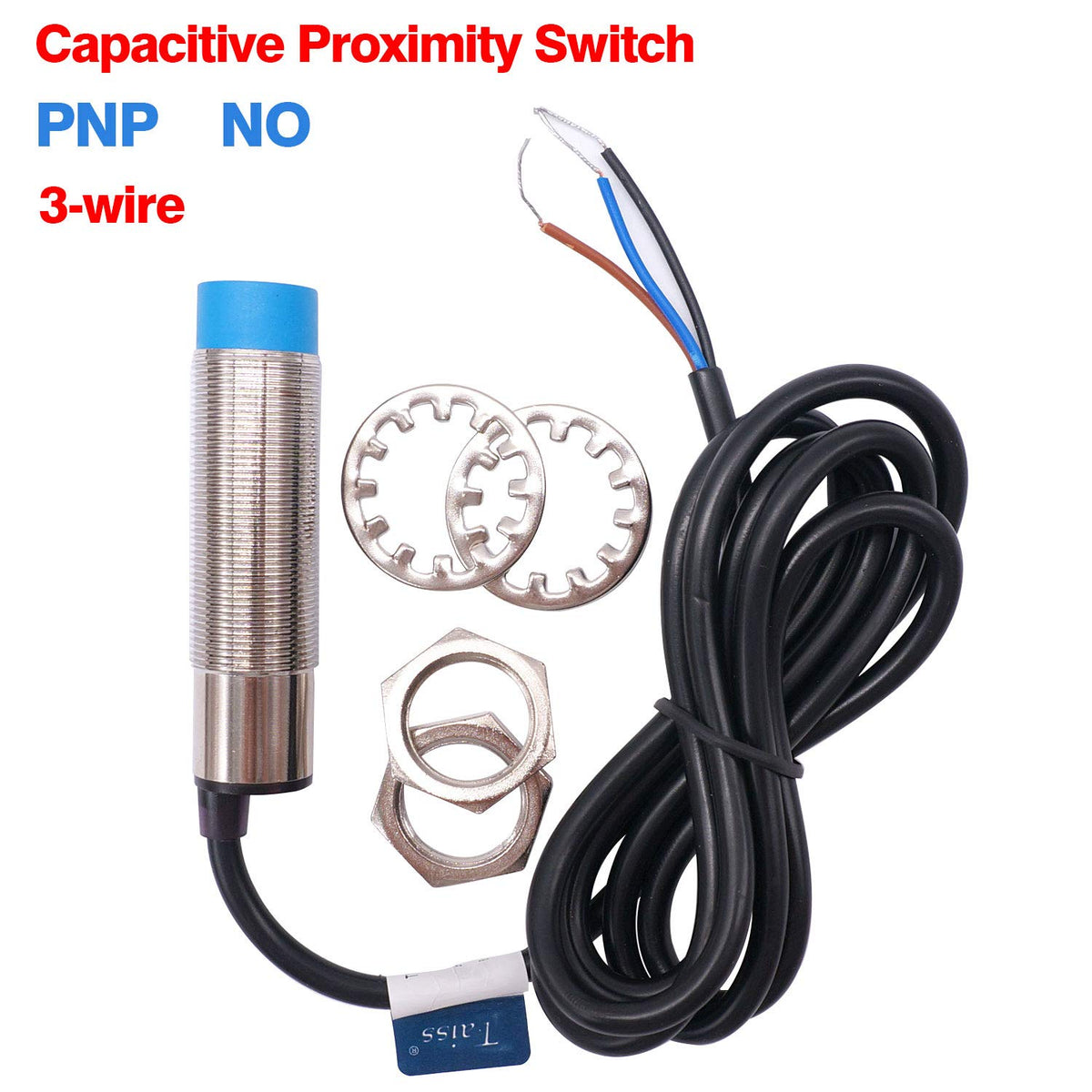 1-10mm Capacitance Proximity Sensor Switch PNP NO DC 6-36V 300mA M18 3-Wire T33570
