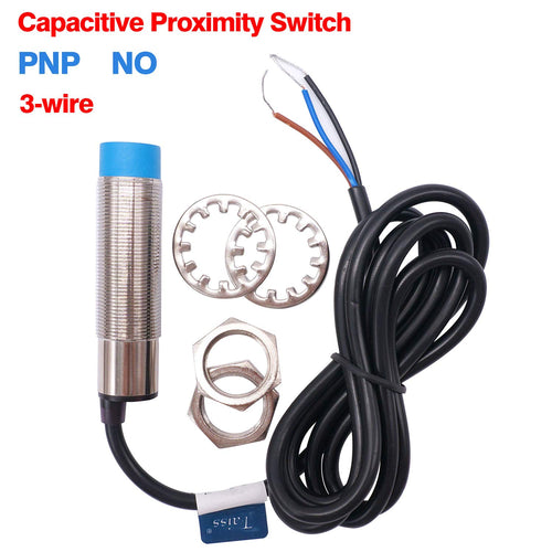 1-10mm Capacitance Proximity Sensor Switch PNP NO DC 6-36V 300mA M18 3-Wire T33570