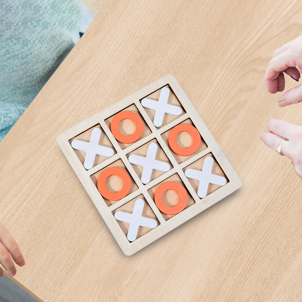 Wooden Board Game XO Chess Interactive Educational Toys Table Game O474
