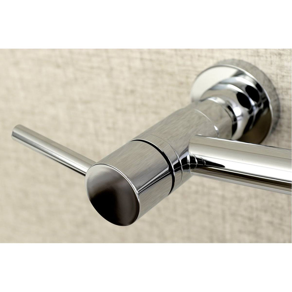 Polished Chrome 2-Handle Wall Mount Pull-Down Kitchen Faucet H508