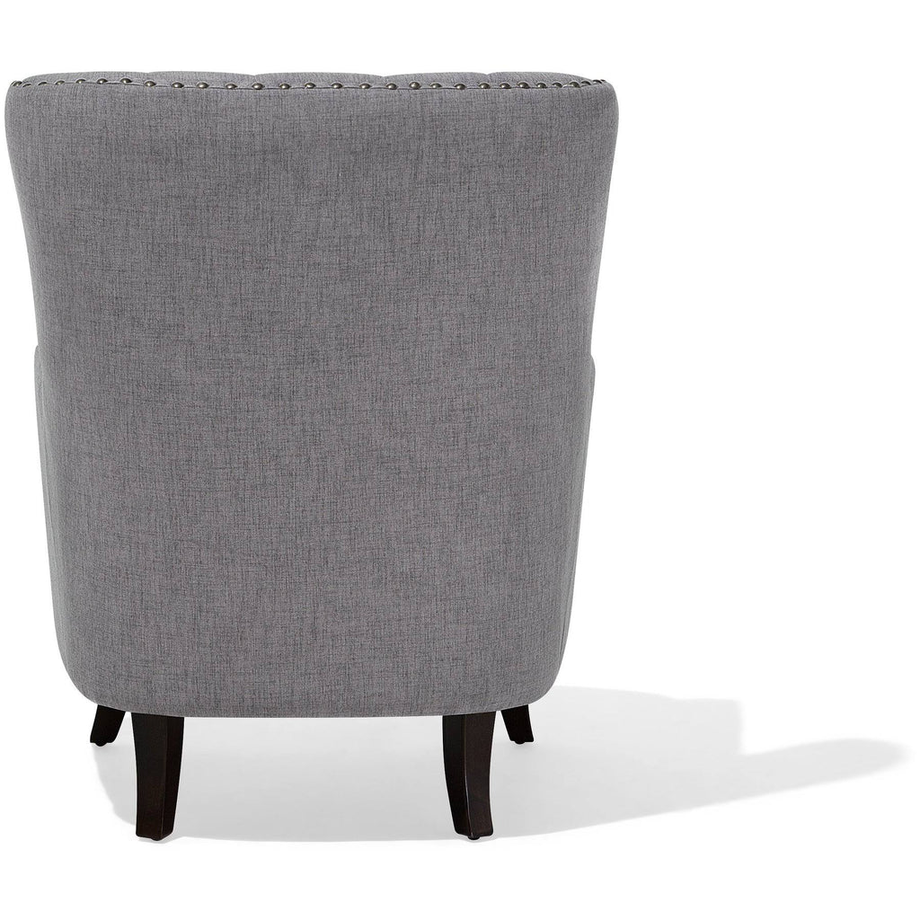 Fabric Wingback Chair Gray C6022
