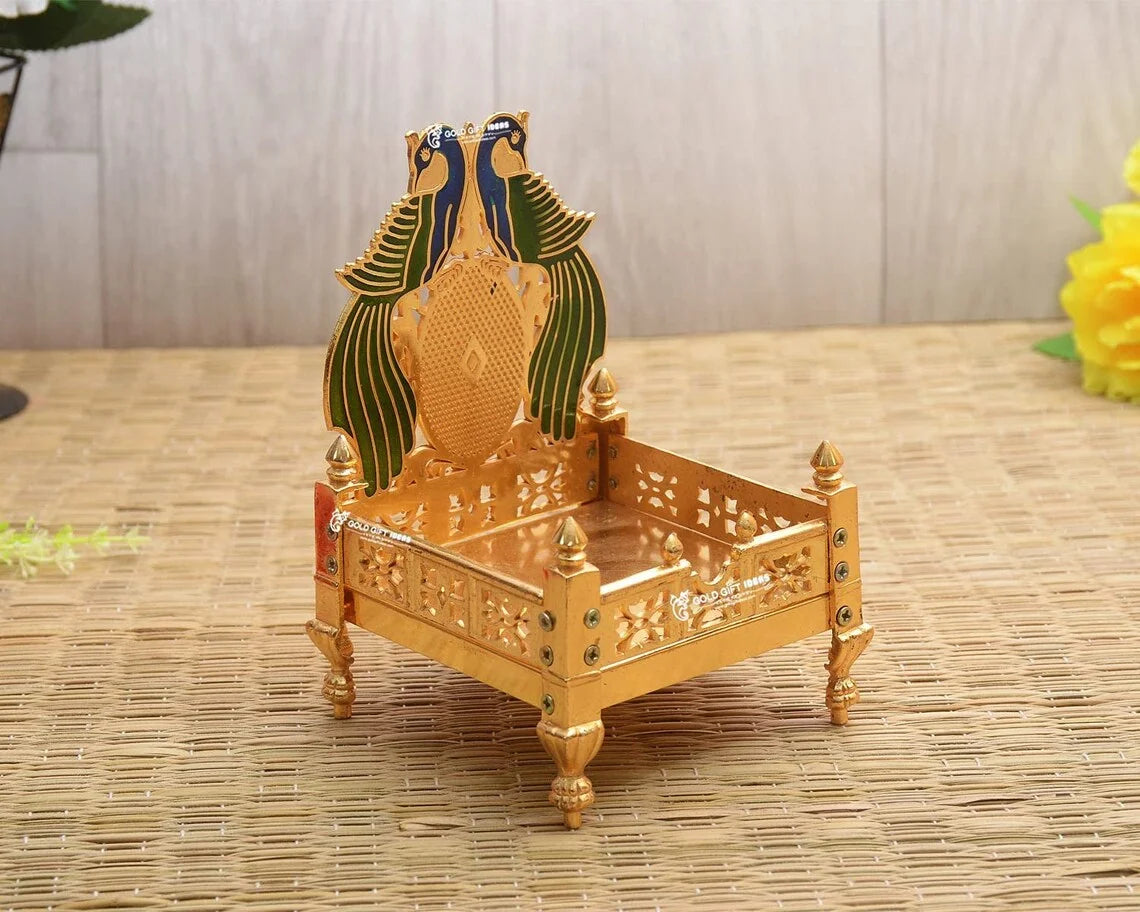 Metal Peacock Design Singhasan (Pack of 5) C88425