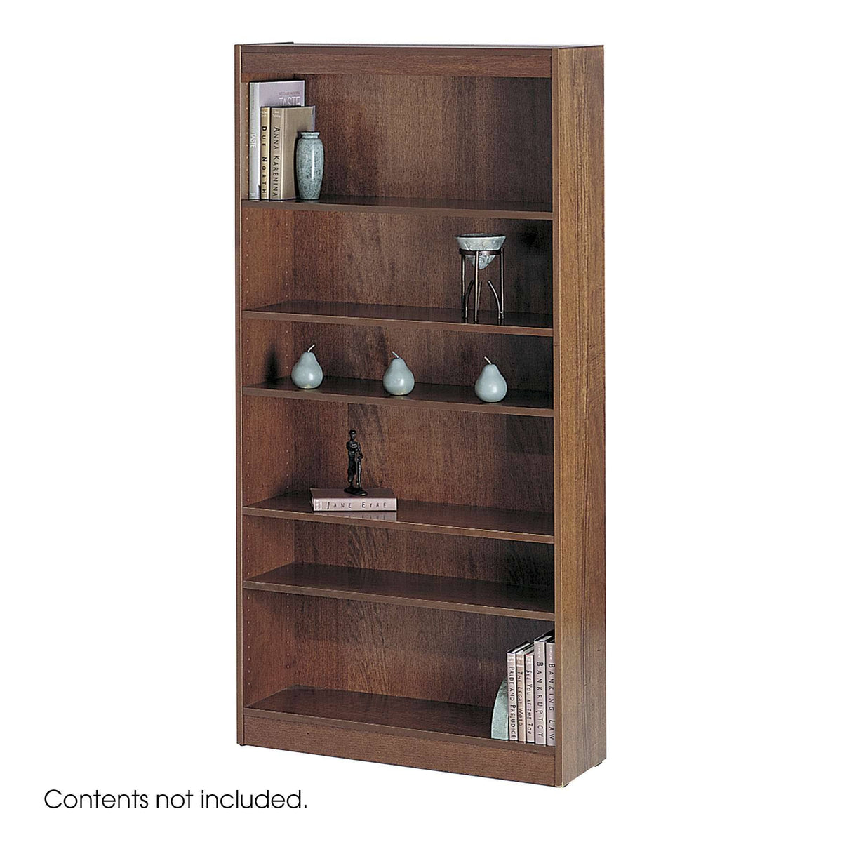 Medium Oak 6 Shelf Veneer Bookcase Z5695