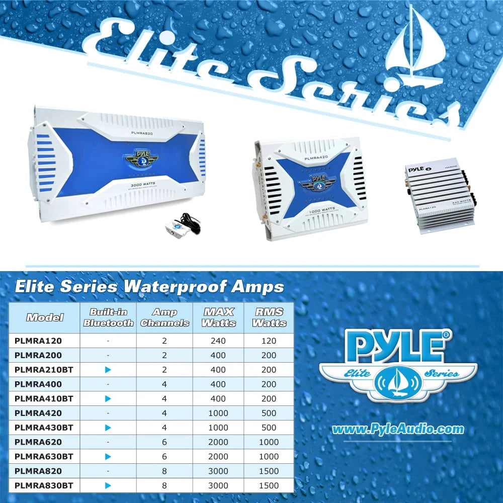 1000W 4 Channel Bluetooth Marine Amplifier S59503