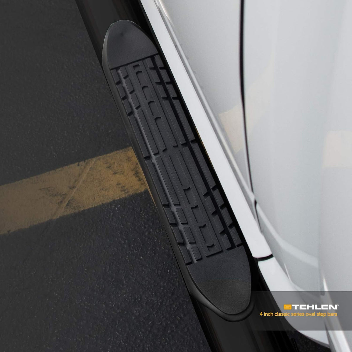 4 Oval Side Step Nerf Bars Black E113402