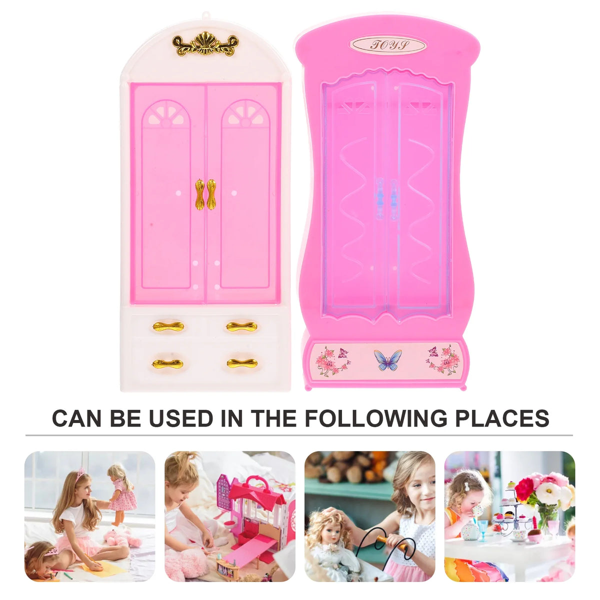 Miniature Doll Wardrobe Closet 2 Pcs K9670