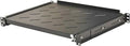 1U 19 Inch 4 Post Rack Mount Vented Server Shelf Set of 2 Black O7263