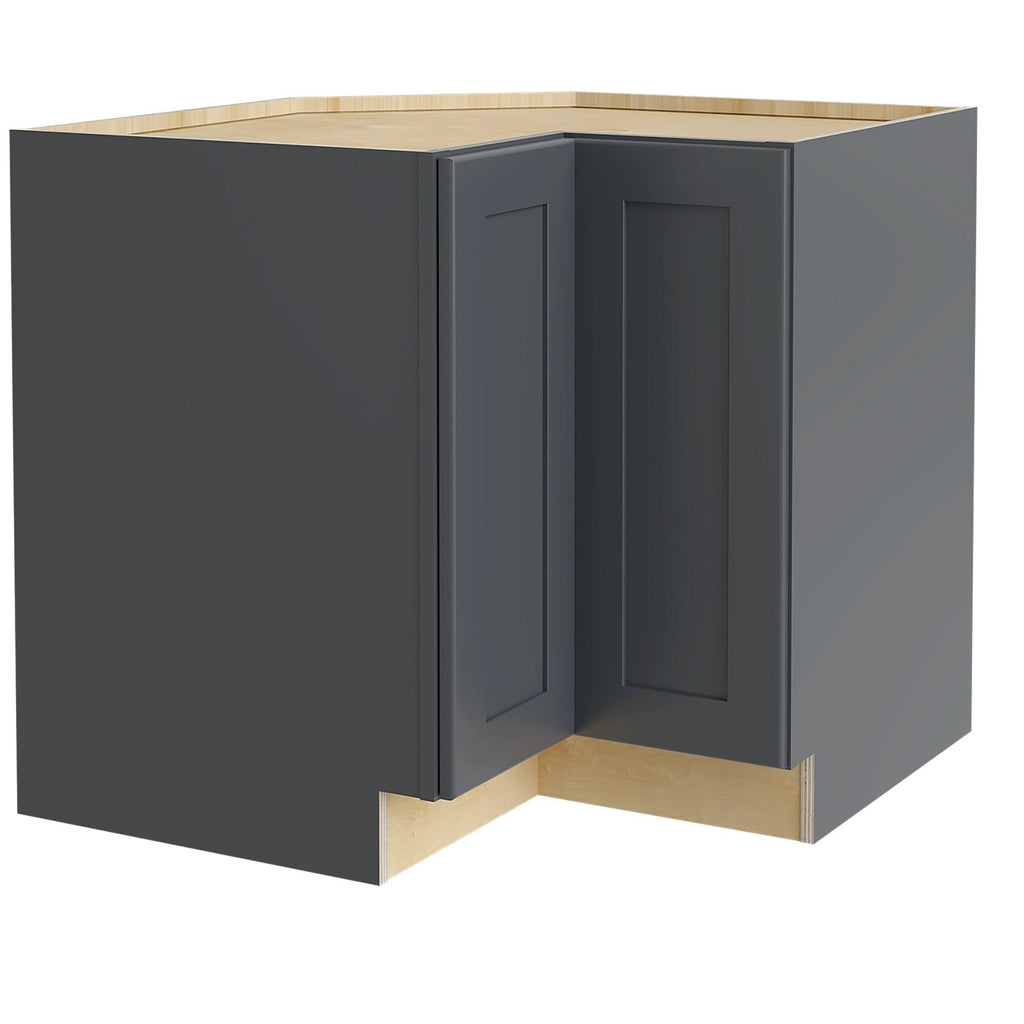 36-in W x 34.5-in H x 24-in D Deep Onyx Painted Lazy Susan Corner Base Cabinet G174447
