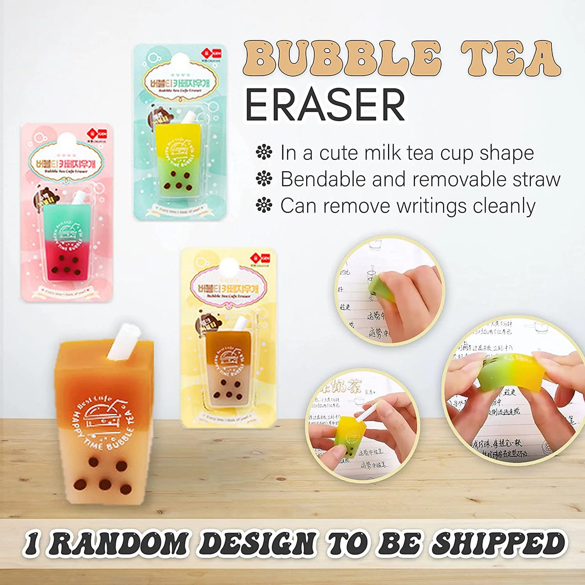 Kawaii Stationery Set with Pop Up Pencil Case, Eraser, 8 Pens, 50 Pcs Stickers Y8328