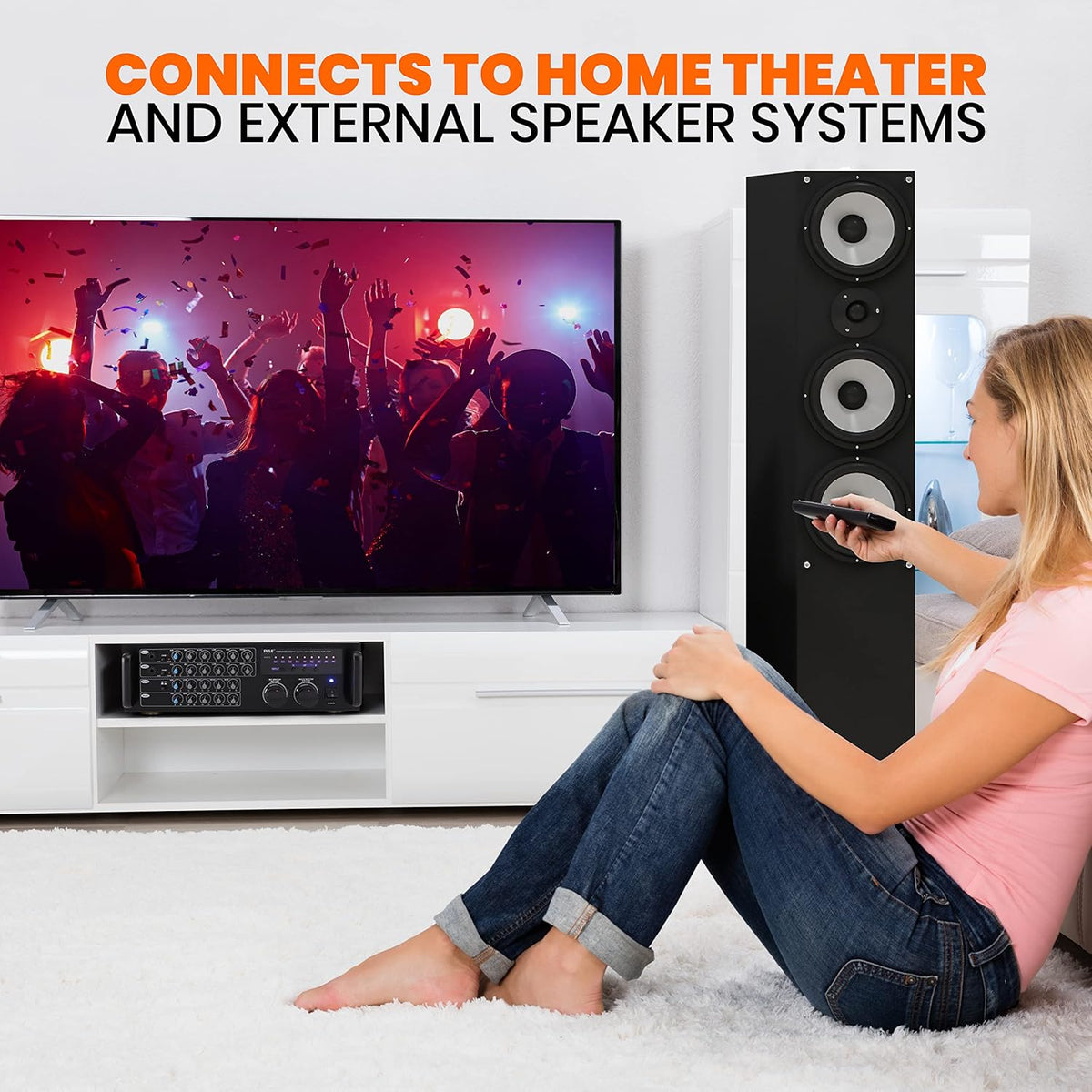 1000-Watt Portable Wireless Bluetooth Stereo Mixer Karaoke Amplifier System with Dual Mic Y812