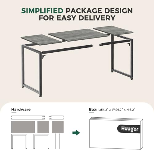 Black 63 Inch Metal Frame Office Desk K2335