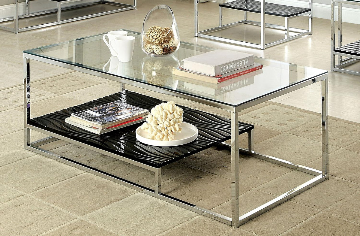 Black Glass Top Coffee Table C594465