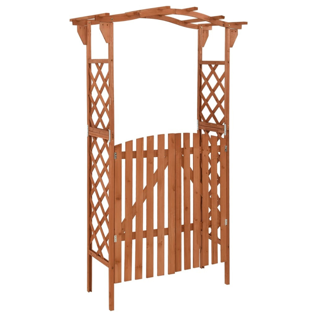 Pergola with Gate 45.7"x15.7"x80.3" Solid Firwood J283