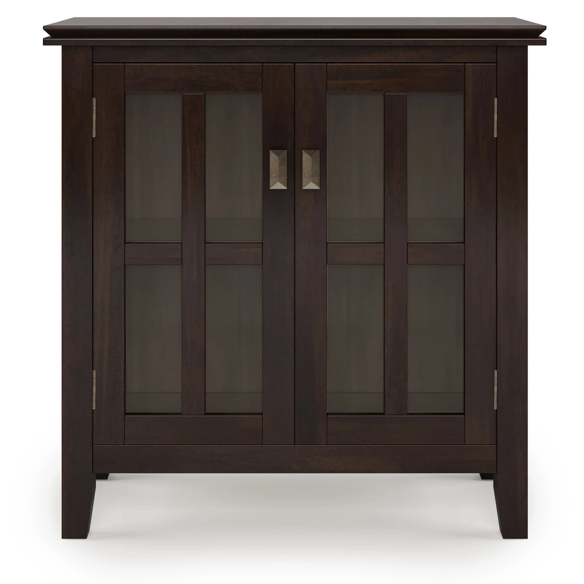 Solid Wood 30 inch Wide Low Storage Cabinet in Tobacco Brown H27942
