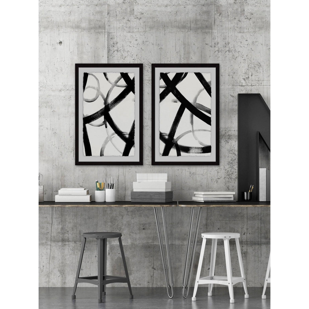 Monochrome Ripple Diptych, 18 inch x 24 inch Y2807
