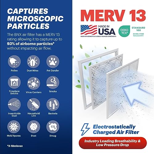 16x25x1 MERV 13 Pleated Air Filter 4-Pack T44292