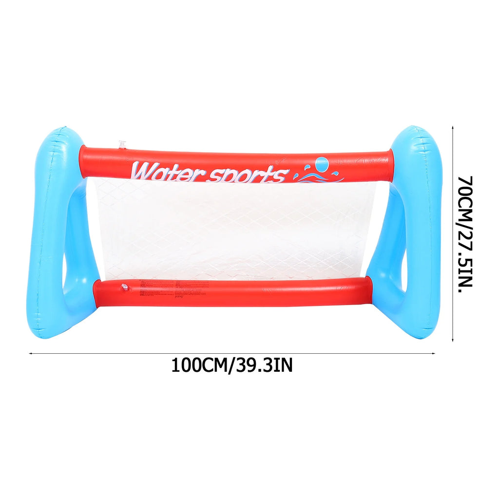 Inflatable Pool Float Set with Volleyball Net and Volleyballs W341