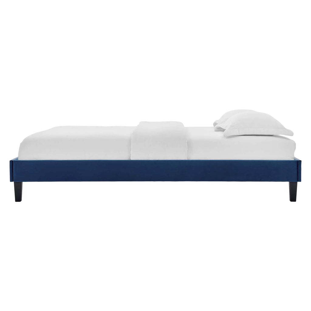 Full Size Velvet Platform Bed Frame V851