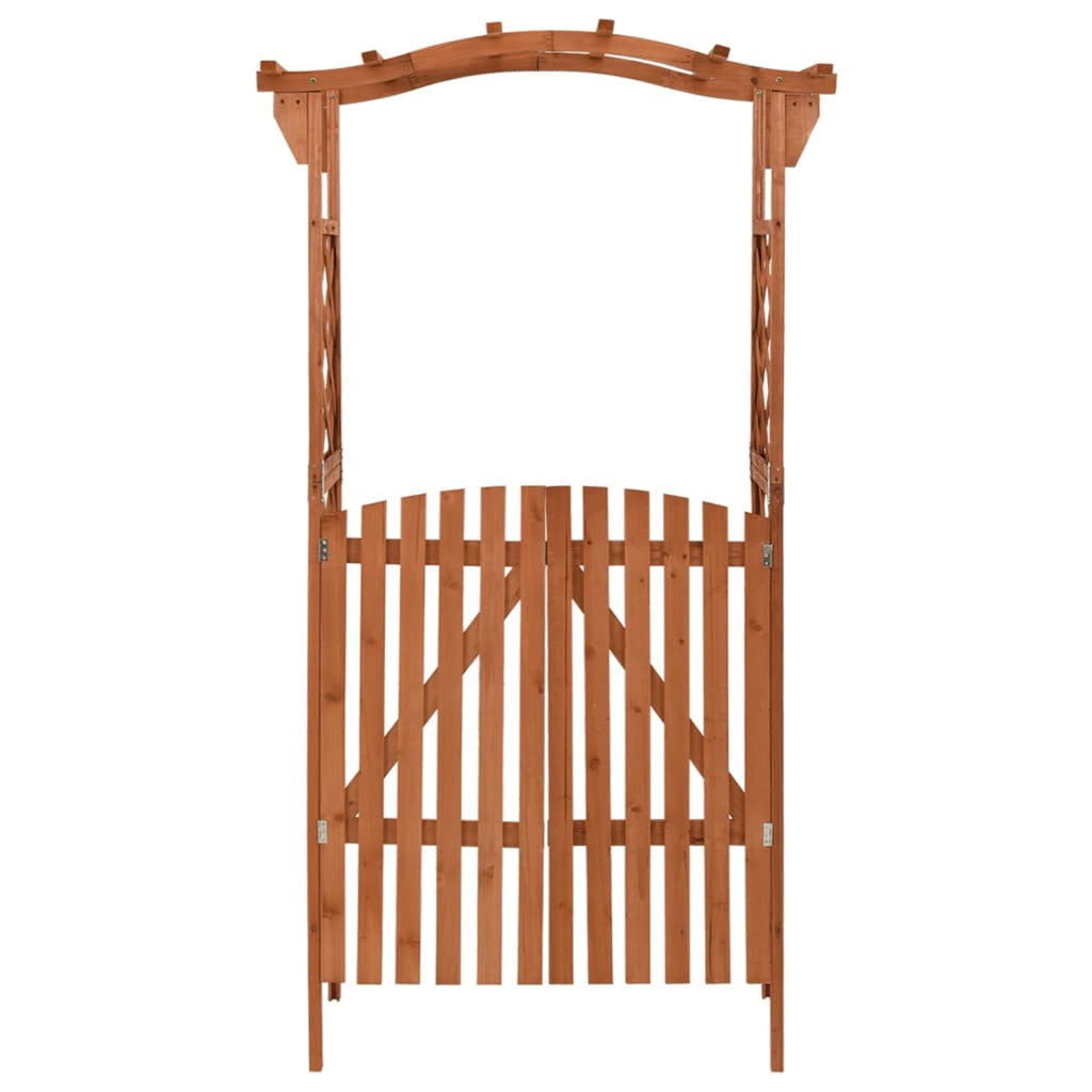Pergola with Gate 45.7"x15.7"x80.3" Solid Firwood J283