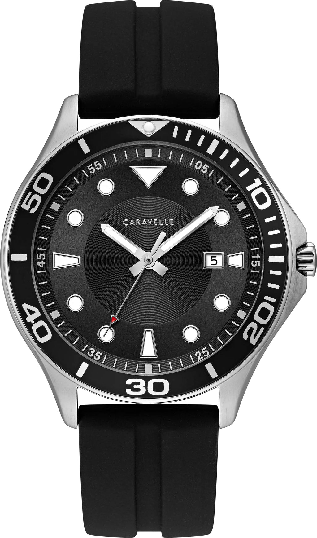 Black Silicone Strap Watch 42mm B548730